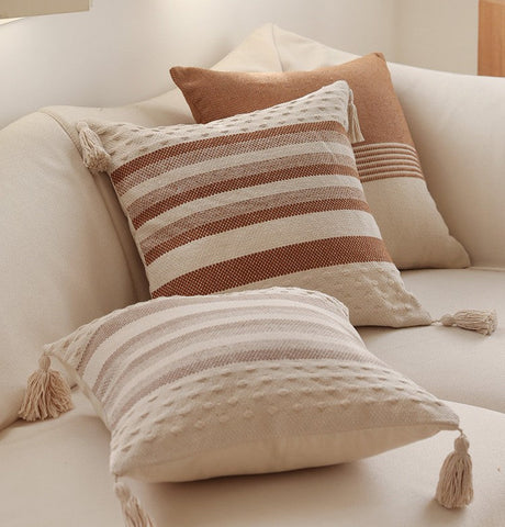 Geometric Pattern Decorative Pillow for Couch, Modern Decorative Sofa Pillows for Bedroom, Contemporary Decorative Square Pillow Covers-LargePaintingArt.com