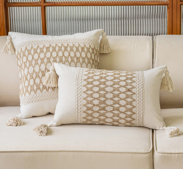 Contemporary Modern Sofa Pillows for Bedroom, Large Square Modern Throw Pillows for Couch, Simple Decorative Throw Pillows, Large Throw Pillow for Interior Design-LargePaintingArt.com