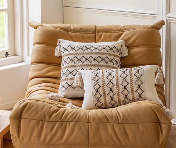Modern Square Decorative Pillows for Couch, Large Modern Decorative Pillows for Bedroom, Contemporary Modern Sofa Pillows, Decorative Pillow Covers-LargePaintingArt.com