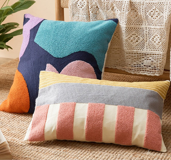 Large Modern Sofa Cushion, Decorative Pillow Covers, Modern Pillows for Couch, Abstract Decorative Throw Pillows for Living Room-LargePaintingArt.com