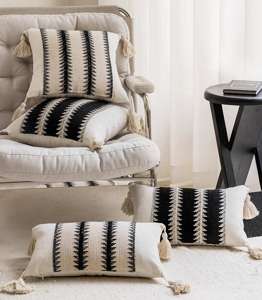 Decorative Pillow Covers, Large Modern Decorative Pillows for Bedroom, Large Square Modern Decorative Pillows for Couch, Contemporary Modern Sofa Pillows-LargePaintingArt.com