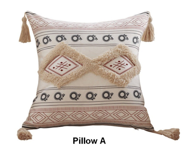 Contemporary Throw Pillow for Interior Design,Geometric Square Modern Throw Pillows for Couch, Decorative Throw Pillows-LargePaintingArt.com