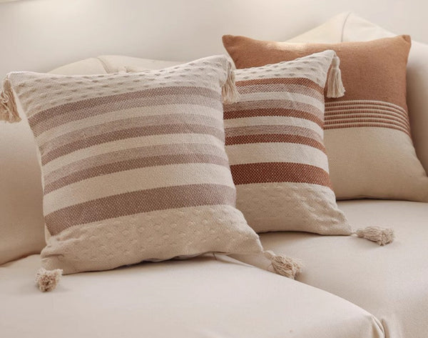 Geometric Pattern Decorative Pillow for Couch, Modern Decorative Sofa Pillows for Bedroom, Contemporary Decorative Square Pillow Covers-LargePaintingArt.com