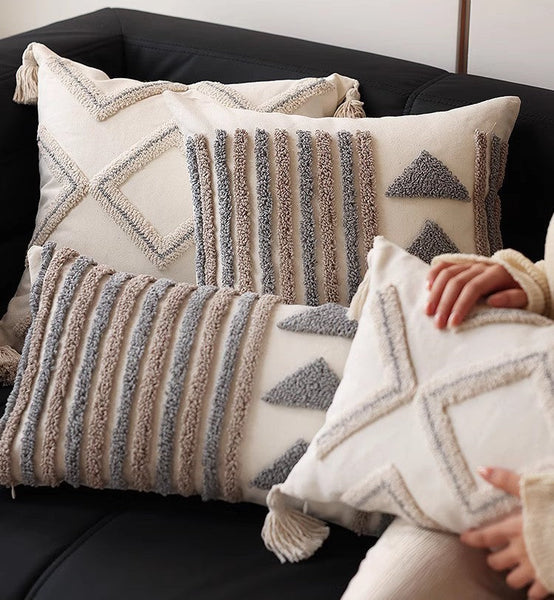 Decorative Pillows for Bedroom, Square Modern Throw Pillows for Couch, Modern Decorative Pillows for Interior Design, Contemporary Modern Sofa Pillow Covers-LargePaintingArt.com