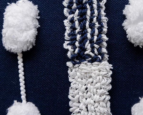 Blue Square Modern Decorative Pillows for Couch, Contemporary Modern Sofa Pillows, Modern Decorative Pillows for Bedroom, Decorative Pillow Covers-LargePaintingArt.com