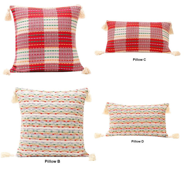 Colorful Modern Sofa Pillows Covers, Modern Sofa Cushion, Decorative Modern Pillows for Couch, Decorative Pillows for Living Room-LargePaintingArt.com