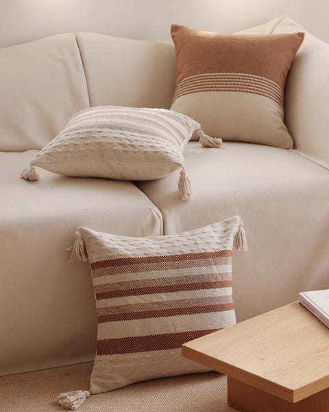 Geometric Pattern Decorative Pillow for Couch, Modern Decorative Sofa Pillows for Bedroom, Contemporary Decorative Square Pillow Covers-LargePaintingArt.com