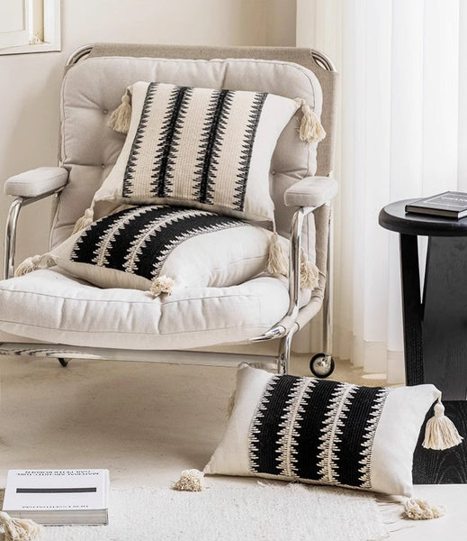 Decorative Pillow Covers, Large Modern Decorative Pillows for Bedroom, Large Square Modern Decorative Pillows for Couch, Contemporary Modern Sofa Pillows-LargePaintingArt.com