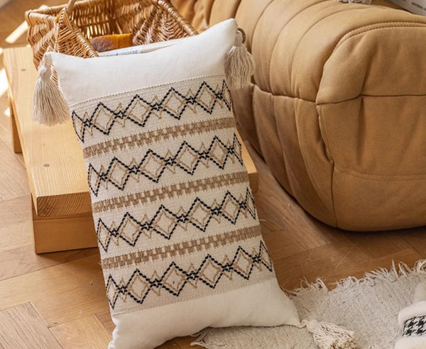 Modern Square Decorative Pillows for Couch, Large Modern Decorative Pillows for Bedroom, Contemporary Modern Sofa Pillows, Decorative Pillow Covers-LargePaintingArt.com