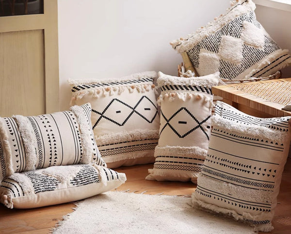 Decorative Pillow Covers, Modern Decorative Pillows for Interior Design, Square Modern Throw Pillows for Couch, Contemporary Modern Sofa Pillows-LargePaintingArt.com