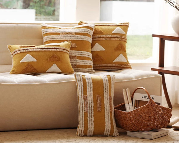 Modern Square Sofa Pillows Covers, Modern Sofa Cushion, Decorative Modern Pillows for Couch, Decorative Pillows for Living Room-LargePaintingArt.com