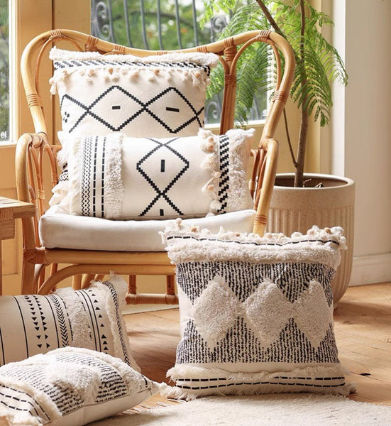 Decorative Pillow Covers, Modern Decorative Pillows for Interior Design, Square Modern Throw Pillows for Couch, Contemporary Modern Sofa Pillows-LargePaintingArt.com