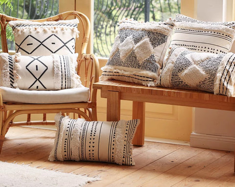 Modern Decorative Pillows for Interior Design, Decorative Pillow Covers, Square Modern Throw Pillows for Couch, Contemporary Modern Sofa Pillows-LargePaintingArt.com