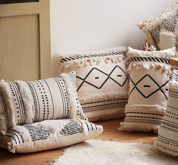 Decorative Pillow Covers, Modern Decorative Pillows for Interior Design, Square Modern Throw Pillows for Couch, Contemporary Modern Sofa Pillows-LargePaintingArt.com