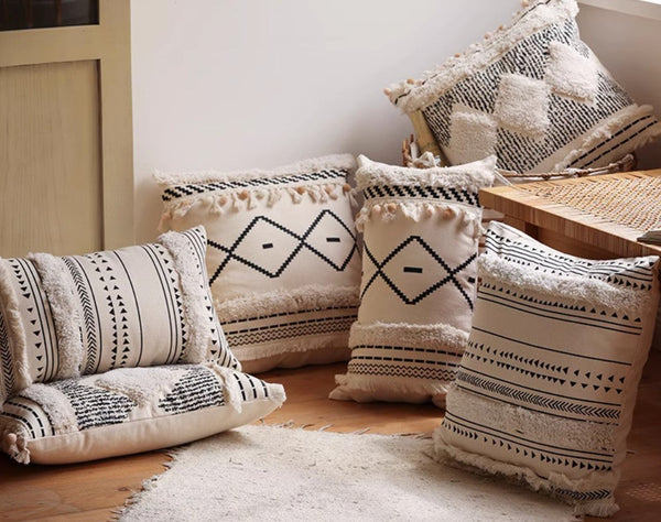 Decorative Pillow Covers, Modern Decorative Pillows for Interior Design, Square Modern Throw Pillows for Couch, Contemporary Modern Sofa Pillows-LargePaintingArt.com