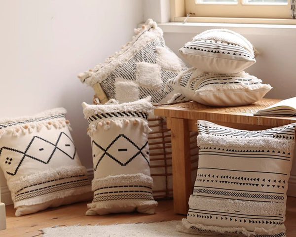 Decorative Pillow Covers, Modern Decorative Pillows for Interior Design, Square Modern Throw Pillows for Couch, Contemporary Modern Sofa Pillows-LargePaintingArt.com