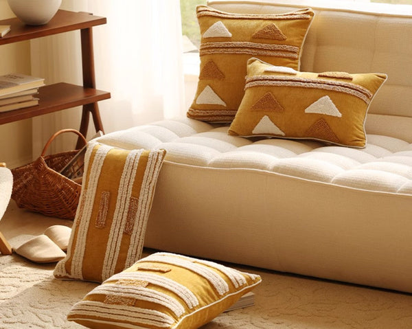 Modern Square Sofa Pillows Covers, Modern Sofa Cushion, Decorative Modern Pillows for Couch, Decorative Pillows for Living Room-LargePaintingArt.com