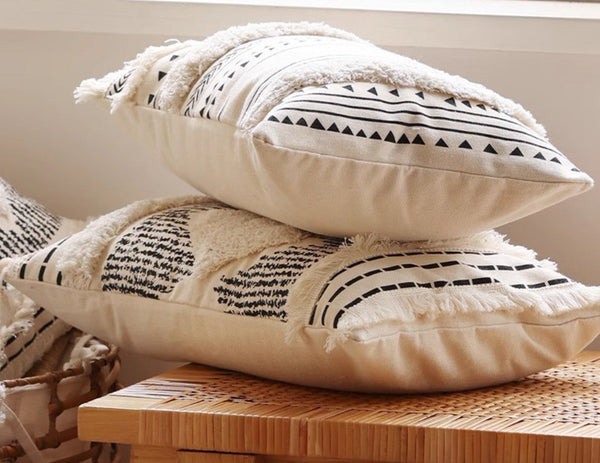 Modern Decorative Pillows for Interior Design, Decorative Pillow Covers, Square Modern Throw Pillows for Couch, Contemporary Modern Sofa Pillows-LargePaintingArt.com