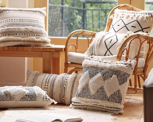 Decorative Pillow Covers, Modern Decorative Pillows for Interior Design, Square Modern Throw Pillows for Couch, Contemporary Modern Sofa Pillows-LargePaintingArt.com