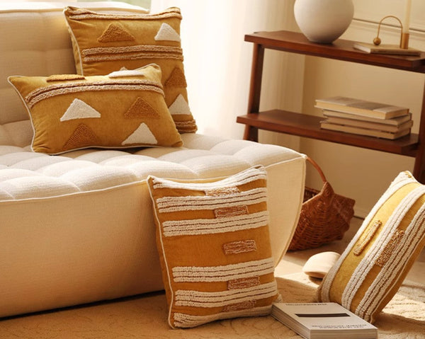 Modern Square Sofa Pillows Covers, Modern Sofa Cushion, Decorative Modern Pillows for Couch, Decorative Pillows for Living Room-LargePaintingArt.com