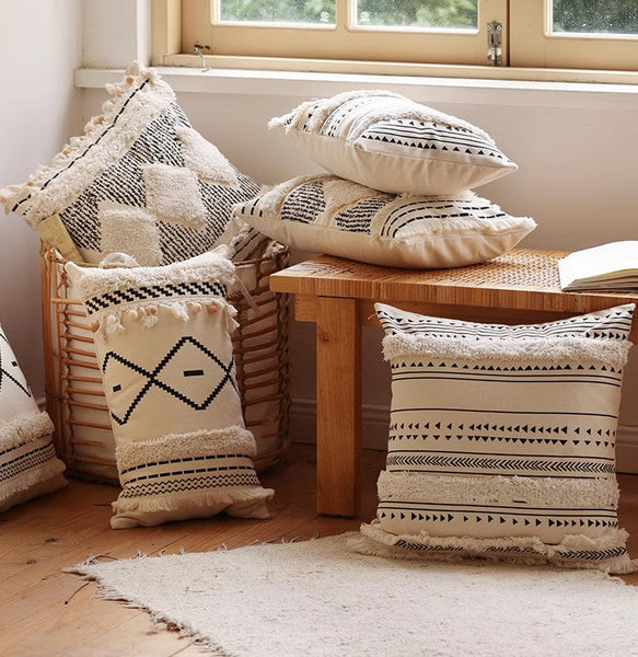 Decorative Pillow Covers, Modern Decorative Pillows for Interior Design, Square Modern Throw Pillows for Couch, Contemporary Modern Sofa Pillows-LargePaintingArt.com