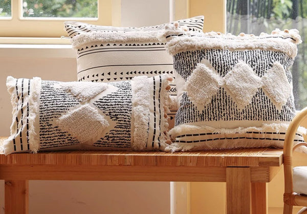 Decorative Pillow Covers, Modern Decorative Pillows for Interior Design, Square Modern Throw Pillows for Couch, Contemporary Modern Sofa Pillows-LargePaintingArt.com