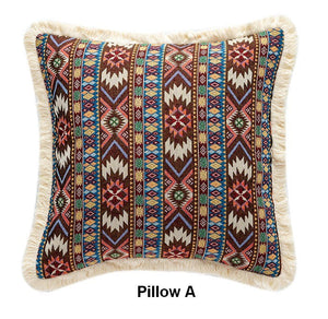 Oriental Throw Pillow for Couch, Bohemian Decorative Sofa Pillows for Living Room, Modern Geometric Decorative Throw Pillows for Bedroom-LargePaintingArt.com