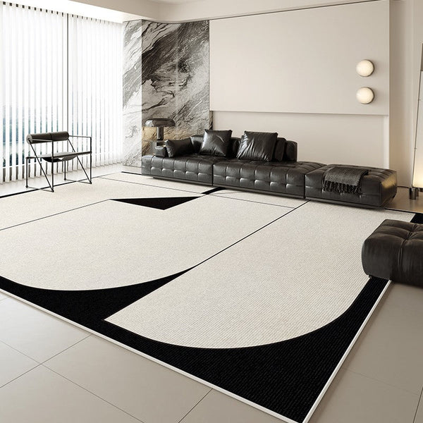 Dining Room Geometric Modern Rugs, Extra Large Modern Rugs for Living Room, Bedroom Modern Rugs, Contemporary Modern Rugs for Office-LargePaintingArt.com