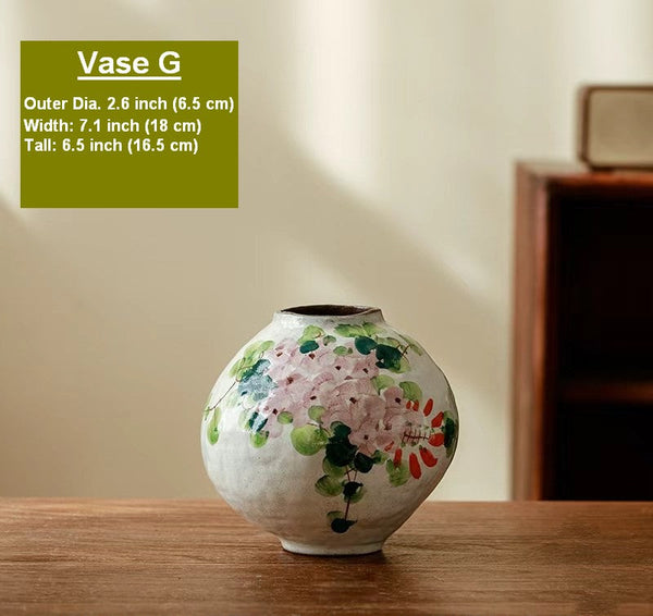 Modern Porcelain Flower Vases, Flower Vases on Table, Handmade Water Holding Flower Vases, Centerpiece on Dining Table, Ceramic Bouquet Vases-LargePaintingArt.com