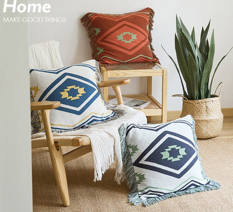 Contemporary Modern Sofa Pillows for Bedroom, Simple Decorative Pillow Covers, Modern Decorative Pillow for Interior Design, Square Modern Pillows for Couch-LargePaintingArt.com