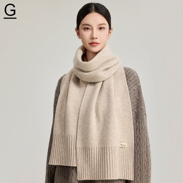 Casual Scarf for Women, Cold Weather Scarf, Fashion Designer Scarf, Red Winter Scarf, Modern Wool Scarf for Women, Soft Cashmere Scarf for Women-LargePaintingArt.com