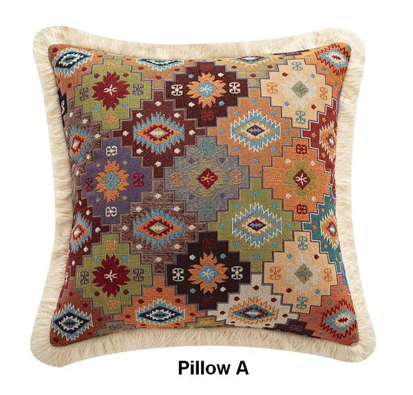 Flower Decorative Pillows for Bedroom, Decorative Pillow Covers, Extra Large Modern Geometric Pillows, Bohemian Decorative Sofa Pillows for Living Room-LargePaintingArt.com