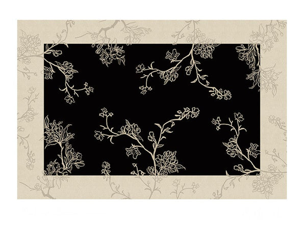 Unique Bedroom Modern Rugs, Contemporary Modern Rugs under Dining Room Table, French Style Rugs for Interior Design, Flower Pattern Modern Rugs for Living Room-LargePaintingArt.com