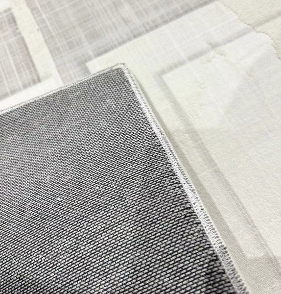 Modern Abstract Rugs under Dining Room Table, Geometric Modern Carpets for Bedroom, Modern Grey Rugs for Living Room-LargePaintingArt.com