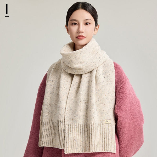 Casual Scarf for Women, Cold Weather Scarf, Fashion Designer Scarf, Red Winter Scarf, Modern Wool Scarf for Women, Soft Cashmere Scarf for Women-LargePaintingArt.com