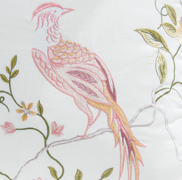 Embroidered Floral Bird Pattern Pillow Covers, Living Room Decorative Pillows, Modern Decorative Cushions, Decorative Pillows for Bed, Decorative Pillow Arrangement Ideas for Interior Design-LargePaintingArt.com