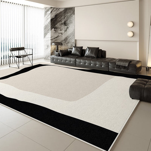 Contemporary Modern Rugs for Office, Dining Room Geometric Modern Rugs, Extra Large Modern Rugs for Living Room, Bedroom Modern Rugs-LargePaintingArt.com