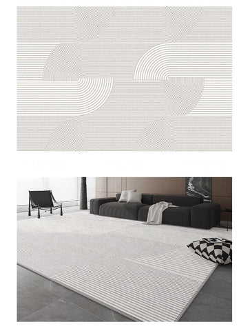 Dining Room Floor Rug, Large Floor Rugs for Living Room, Modern Floor Rugs for Bedroom, Extra Large Geometric Modern Rugs for Office-LargePaintingArt.com