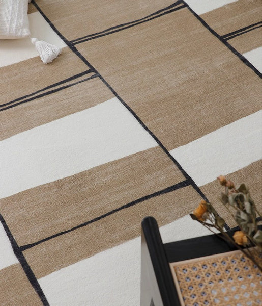 Abstract Contemporary Modern Rugs for Living Room, Large Soft Rugs for Bedroom, Geometric Modern Rug Placement Ideas for Dining Room-LargePaintingArt.com