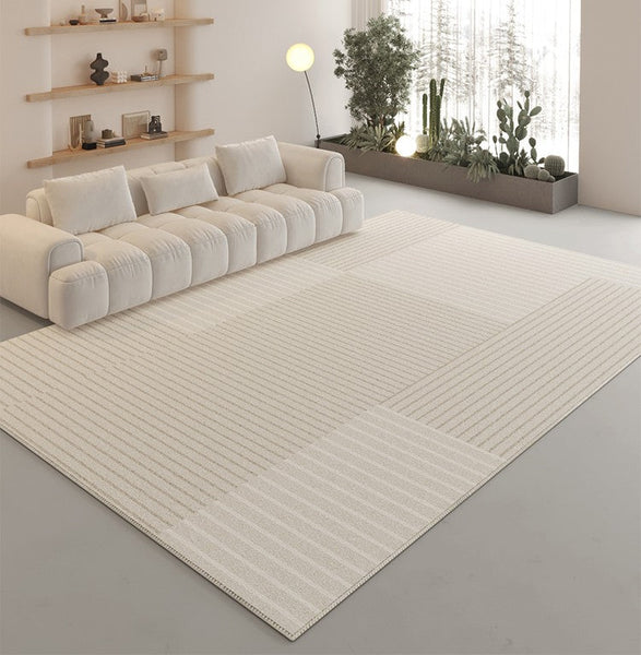 Contemporary Floor Carpets under Sofa, Modern Area Rug in Living Room, Bedroom Modern Rugs, Large Modern Rugs for Sale-LargePaintingArt.com