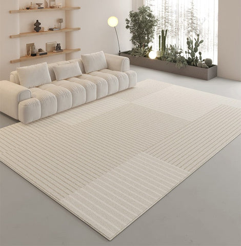Contemporary Floor Carpets under Sofa, Modern Area Rug in Living Room, Bedroom Modern Rugs, Large Modern Rugs for Sale-LargePaintingArt.com