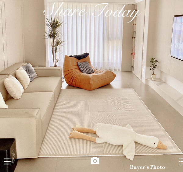 Modern Rugs under Coffee Table, Contemporary Floor Carpets under Sofa, Bedroom Modern Rugs, Modern Area Rug in Living Room-LargePaintingArt.com