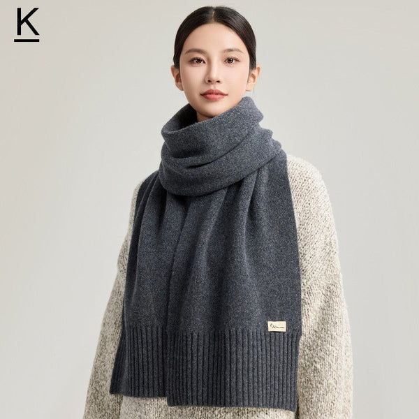 Casual Scarf for Women, Cold Weather Scarf, Fashion Designer Scarf, Red Winter Scarf, Modern Wool Scarf for Women, Soft Cashmere Scarf for Women-LargePaintingArt.com