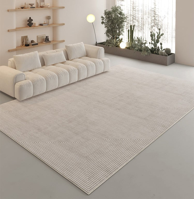 Unique Modern Rugs for Living Room, Abstract Geometric Modern Rugs, Contemporary Modern Rugs for Bedroom, Dining Room Floor Carpets-LargePaintingArt.com