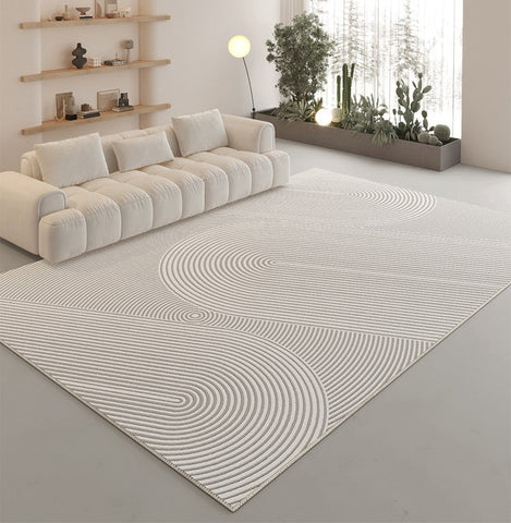 Modern Area Rugs for Living Room, Abstract Contemporary Modern Rugs, Unique Modern Rugs for Bedroom, Dining Room Floor Carpet Placement Ideas-LargePaintingArt.com