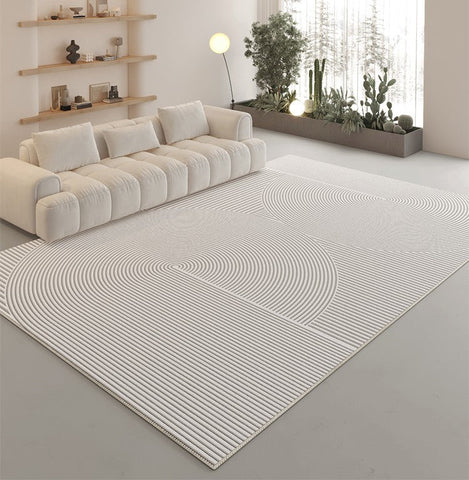 Dining Room Floor Carpet Placement Ideas, Modern Area Rugs for Living Room, Abstract Contemporary Modern Rugs, Unique Modern Rugs for Bedroom-LargePaintingArt.com