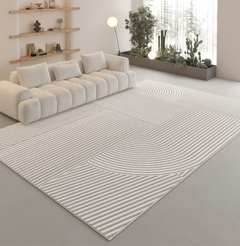 Modern Rugs in Dining Room, Abstract Geometric Modern Rugs, Large Modern Area Rugs in Living Room, Contemporary Carpet for Study Room-LargePaintingArt.com