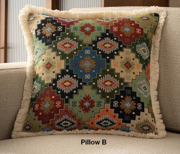 Flower Decorative Pillows for Bedroom, Decorative Pillow Covers, Extra Large Modern Geometric Pillows, Bohemian Decorative Sofa Pillows for Living Room-LargePaintingArt.com