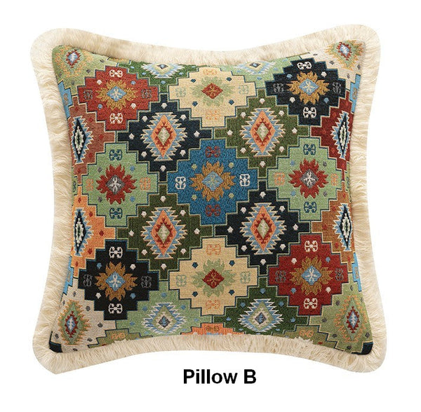 Extra Large Modern Geometric Pillows, Bohemian Decorative Sofa Pillows for Living Room, Flower Decorative Pillows for Bedroom, Decorative Pillow Covers-LargePaintingArt.com