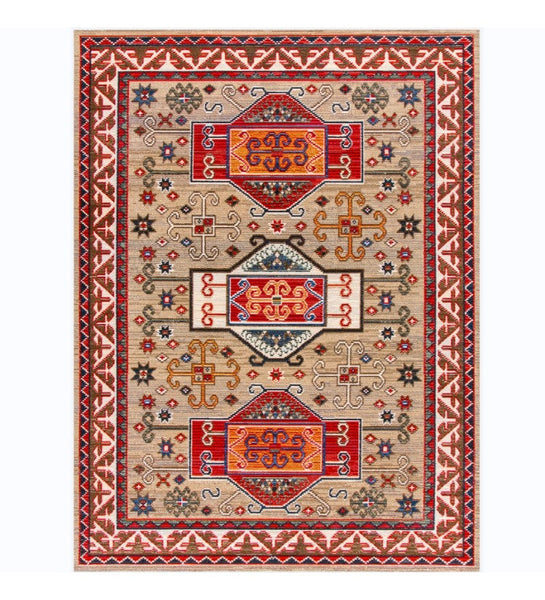 Morocco Area Rugs for Living Room, Persain Rugs for Bedroom, Traditional Colorful Persian Rugs, Vintage Area Rugs for Dining Room-LargePaintingArt.com